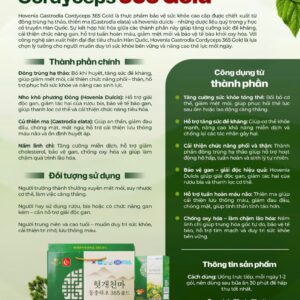 Nước mát gan đông trùng thiên ma Hàn Quốc